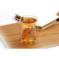 Haonai borosilicate glass cup double wall mug man body shape mug for whiskey and beer